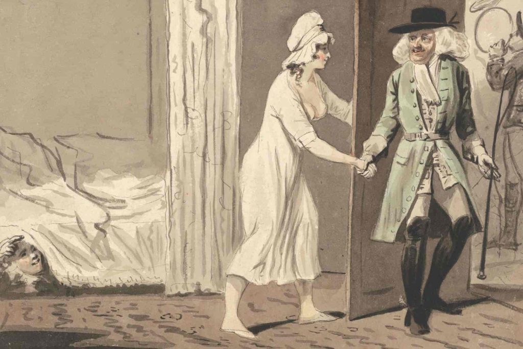 Isaac Cruikshank - The Cuckold Departs for the Hunt