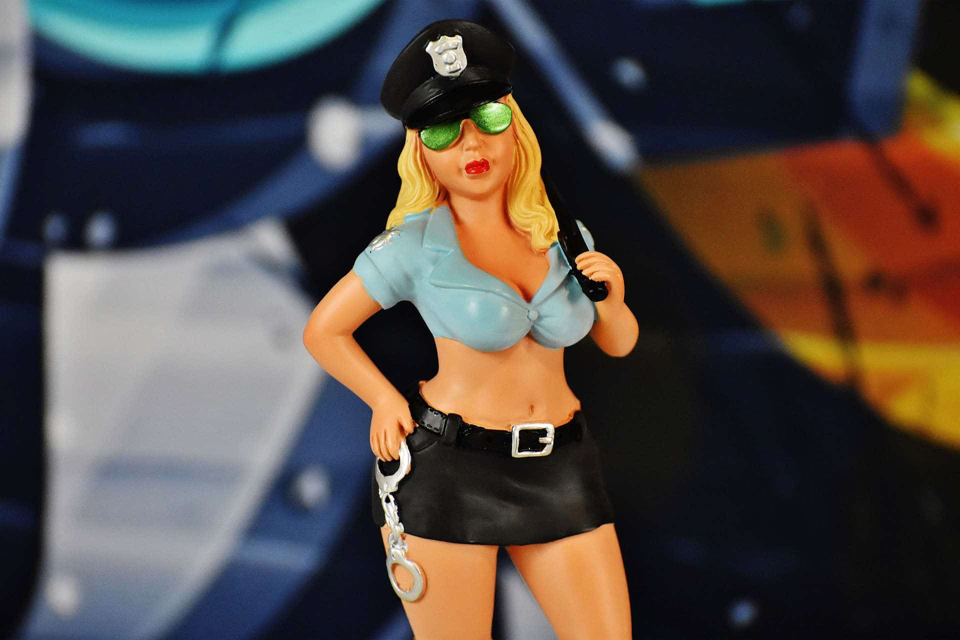 Police woman figurine