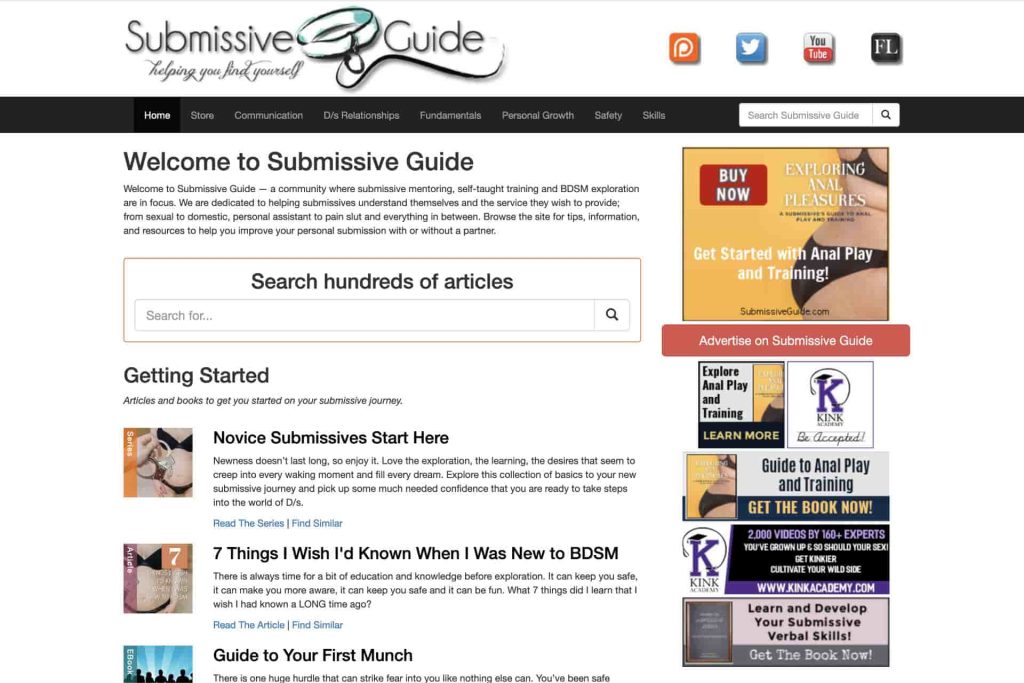 SubmissiveGuide homepage